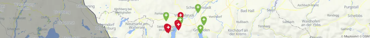 Map view for Pharmacies emergency services nearby Weyregg am Attersee (Vöcklabruck, Oberösterreich)